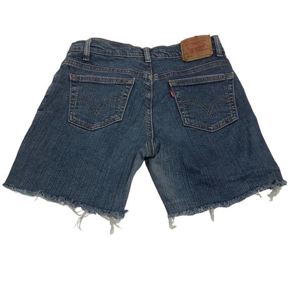 Levi's Superlow Stretch frayed 514 Denim Shorts Size 9 - Picture 7 of 7